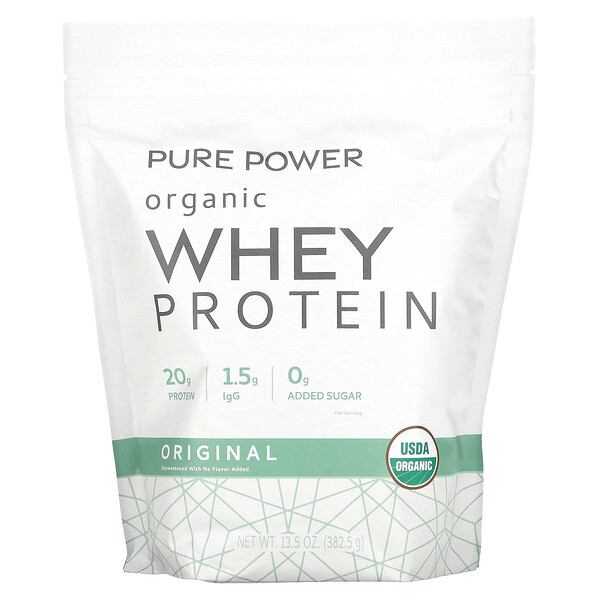 Organic Whey Protein Pure Powder (Порошок), Original, 13.5 oz (Унции) (382.5 g) Dr. Mercola