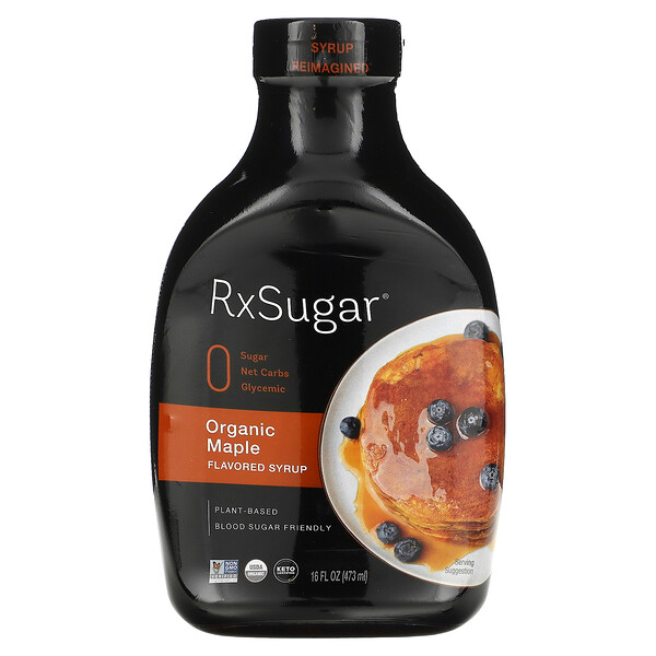 Органический сироп со вкусом клена, 16 жидких унций (473 мл) RxSugar