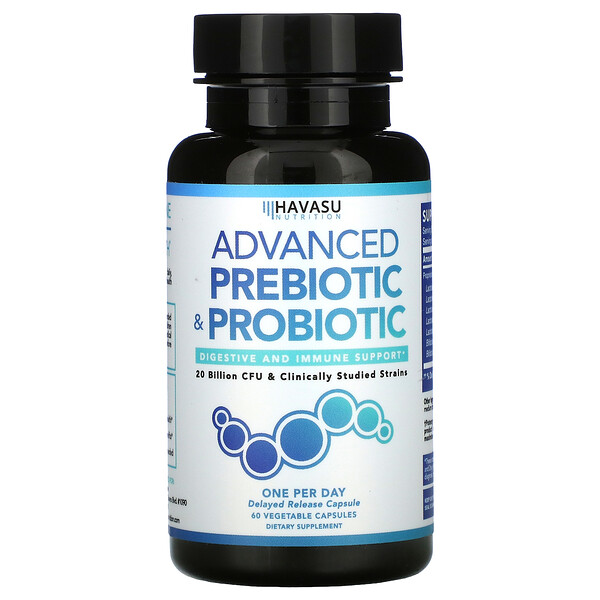 Пробиотик с пребиотиком, 20 миллиардов КОЕ - 60 растительных капсул - Havasu Nutrition Havasu Nutrition