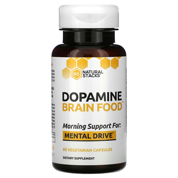 Дофаминовое питание для мозга, 60 вегетарианских капсул Natural Stacks