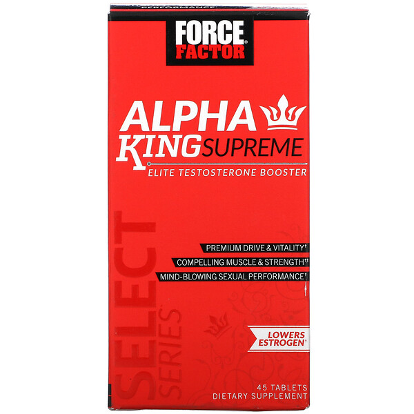 Alpha King Supreme, Элитный усилитель тестостерона, 45 таблеток Force Factor