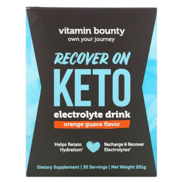 Recover On Keto, Электролитный напиток, Апельсиновая гуава, 201 г Vitamin Bounty