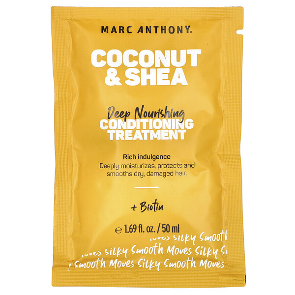 100% кокосовое масло первого отжима и масло ши, кондиционер, 1,69 жидких унций (50 мл) Marc Anthony