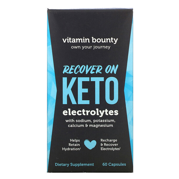 Recover On Keto, Электролиты, 60 капсул Vitamin Bounty