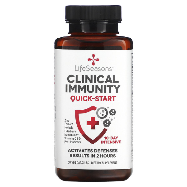 Clinical Immunity, Quick Start, 60 растительных капсул LifeSeasons