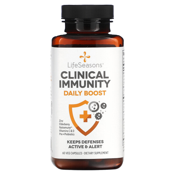Clinical Immunity, Daily Boost, 60 растительных капсул LifeSeasons