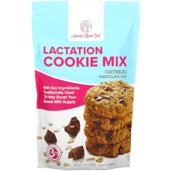 Lactation Cookie Mix, Овсяно-шоколадная стружка, 16 унций (454 г) Mommy Knows Best