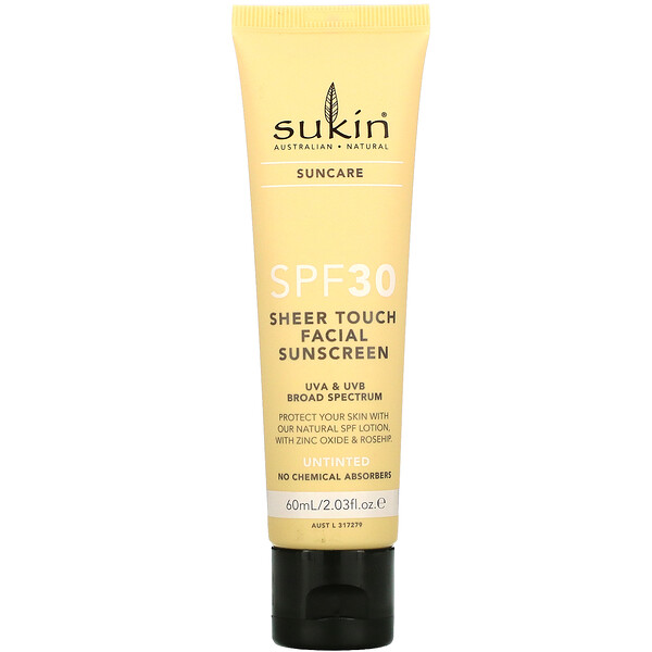 Солнцезащитный крем для лица Sheer Touch SPF30, неокрашенный, 2,03 ж. унц. (60 мл) Sukin