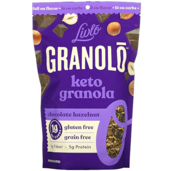 Granolo, Кето-гранола, шоколадный фундук, 11 унций (312 г) Livlo