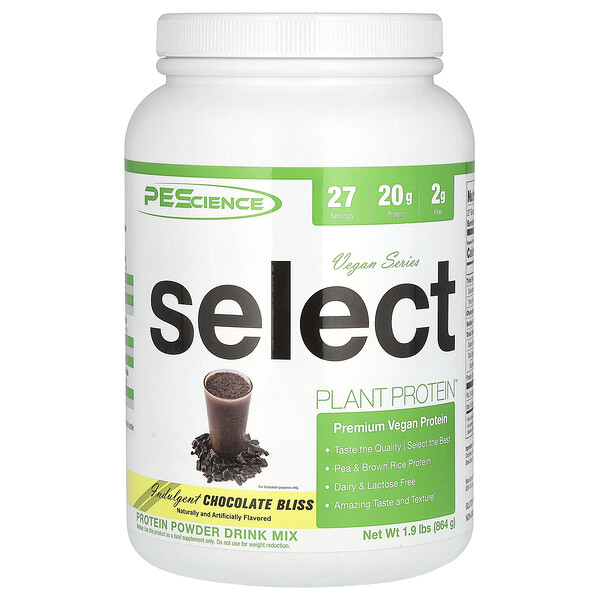 Vegan Series, Select Protein, Chocolate Bliss, 32.4 oz (Унции) (918 g) PEScience