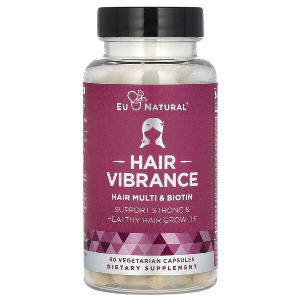 Hair Vibrance, Hair Multi & Biotin, 60 Vegetarian Capsules (Вегетарианские капсулы) Eu Natural