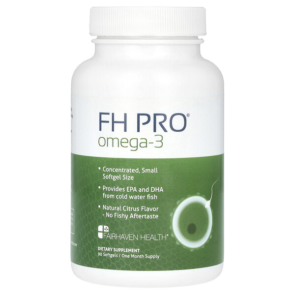 FH PRO Омега-3, натуральные цитрусовые, 90 мягких таблеток Fairhaven Health