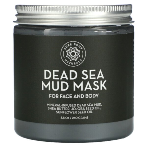 Маска с грязью Мертвого моря, 8,8 унции (250 г) Pure Body Naturals