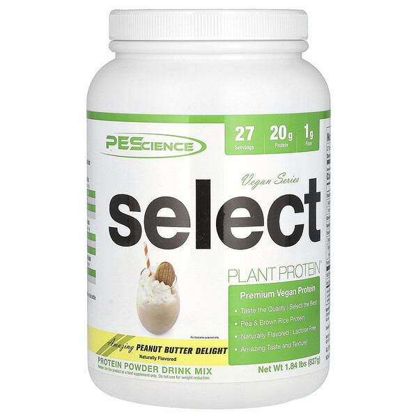 Vegan Series, Select Protein, Peanut Butter Delight, 29.5 oz (Унции) (837 g) PEScience