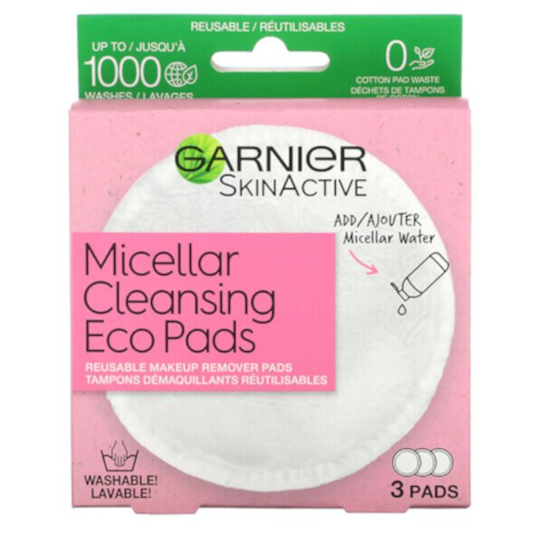 SkinActive, Мицеллярные очищающие эко-салфетки, 3 шт. в упаковке Garnier