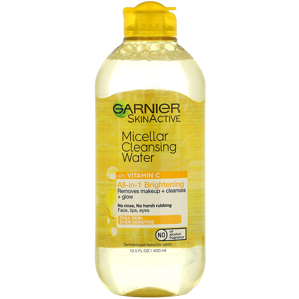 SkinActive, Мицеллярная очищающая вода с витамином С, 13,5 жидких унций (400 мл) Garnier