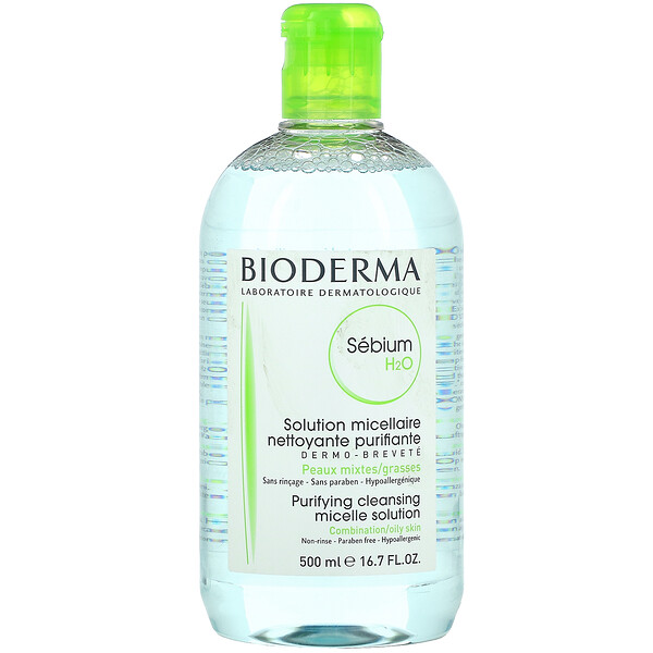 Sebium, Очищающий очищающий мицеллярный раствор, 16,7 жидких унций (500 мл) Bioderma