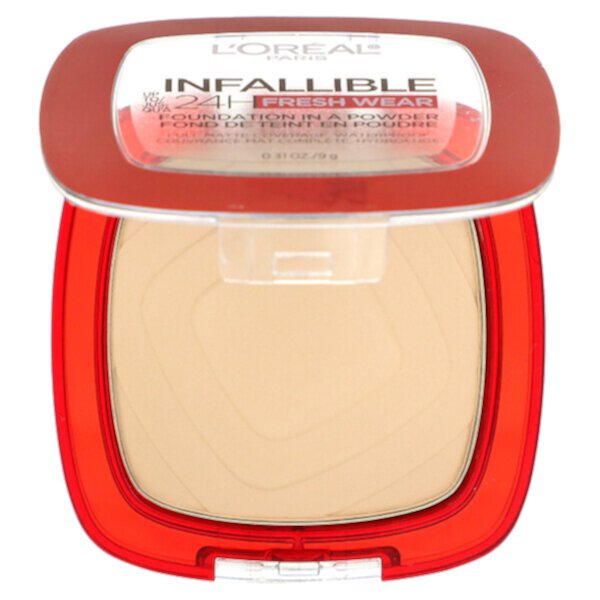 Infallible 24H Fresh Wear, Пудровая тональная основа, оттенок 130 True Beige, 9 г (0,31 унции) L'oreal