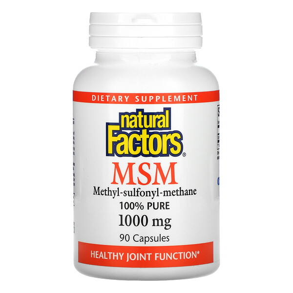 МСМ, 1000 мг, 90 капсул Natural Factors