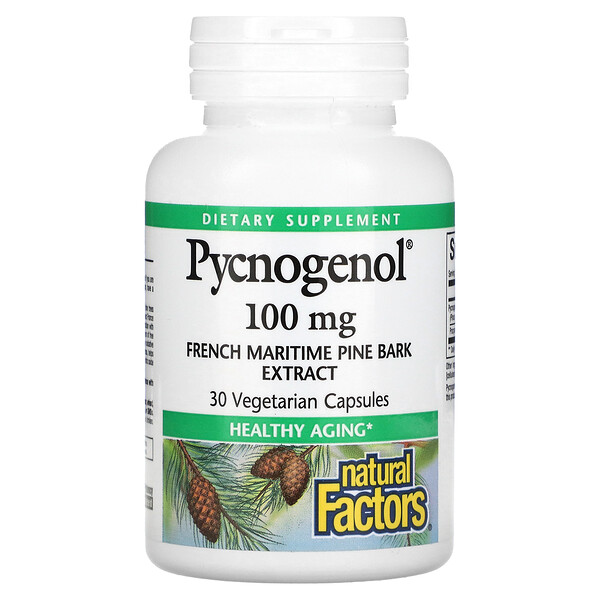 Pycnogenol - 100 мг - 30 вегетарианских капсул - Natural Factors Natural Factors