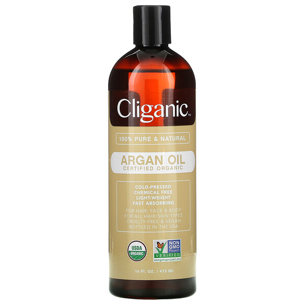 Органическое аргановое масло, 16 жидких унций (473 мл) Cliganic
