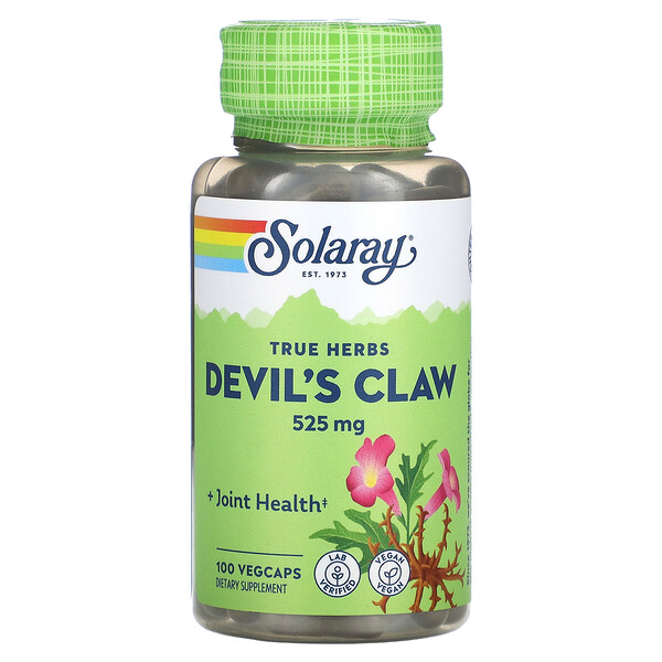 Коготь дьявола, 525 мг, 100 растительных капсул Solaray
