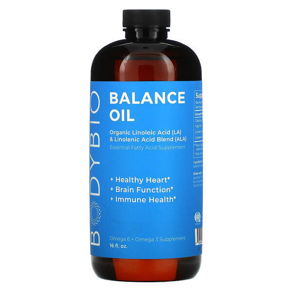 Balance Oil, Смесь органической линолевой и линоленовой кислот, 16 жидких унций (473 мл) BodyBio