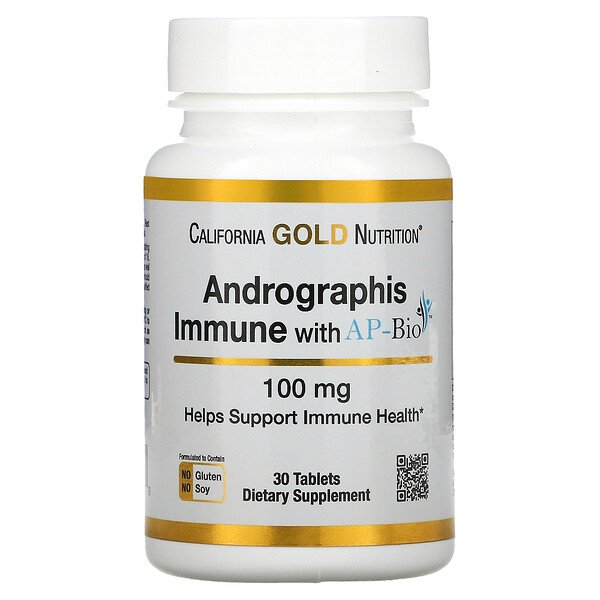Andrographis Immune with AP-BIO, 100 мг, 30 таблеток California Gold Nutrition