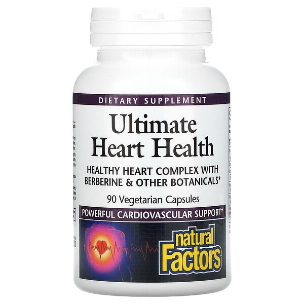Ultimate Heart Health, 90 вегетарианских капсул Natural Factors