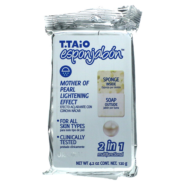 Перламутровая мыльная губка, 4,2 унции (120 г) T. Taio
