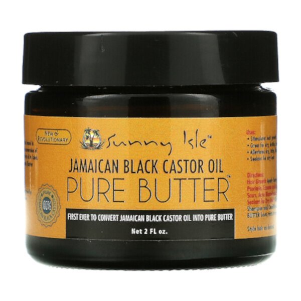Ямайское черное касторовое масло, чистое масло, 2 жидких унции Sunny Isle