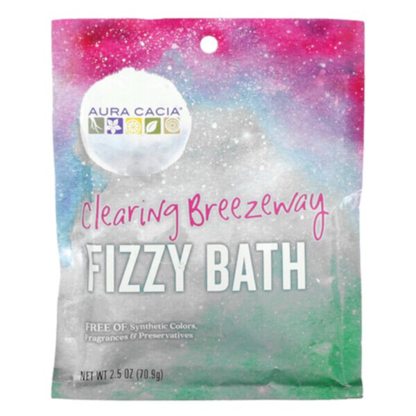 Fizzy Bath, Clearing Breezeway, 2,5 унции (70,9 г) Aura Cacia