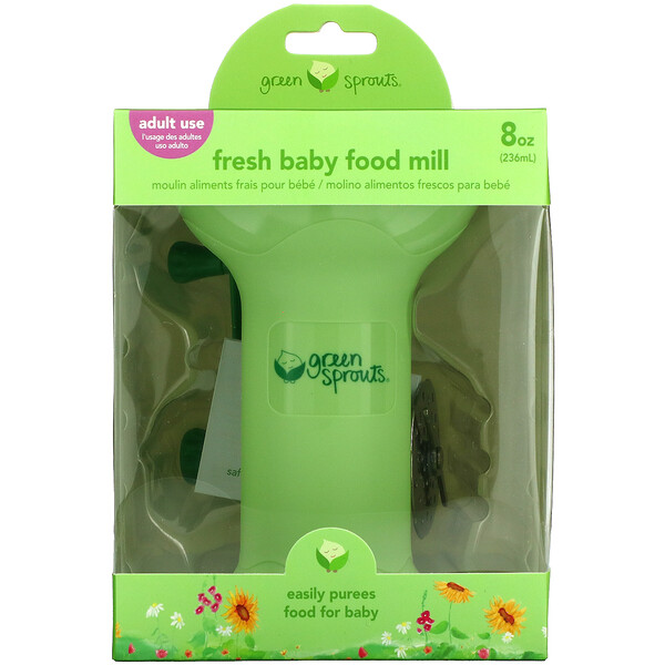 Fresh Baby Food Mill, зеленый, 8 унций (236 мл) Green sprouts
