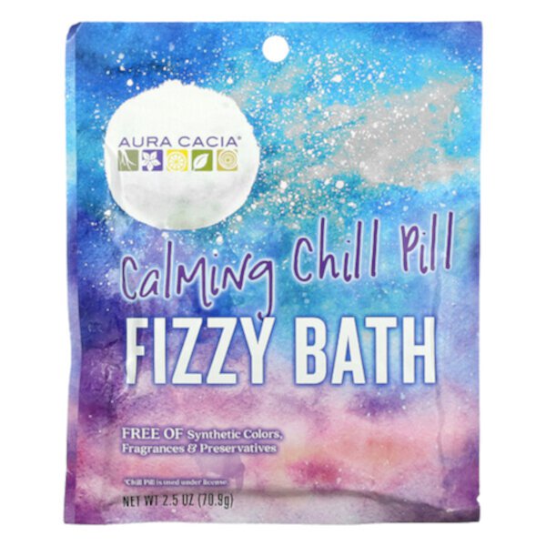 Fizzy Bath, Успокаивающие таблетки от простуды, 2,5 унции (70,9 г) Aura Cacia