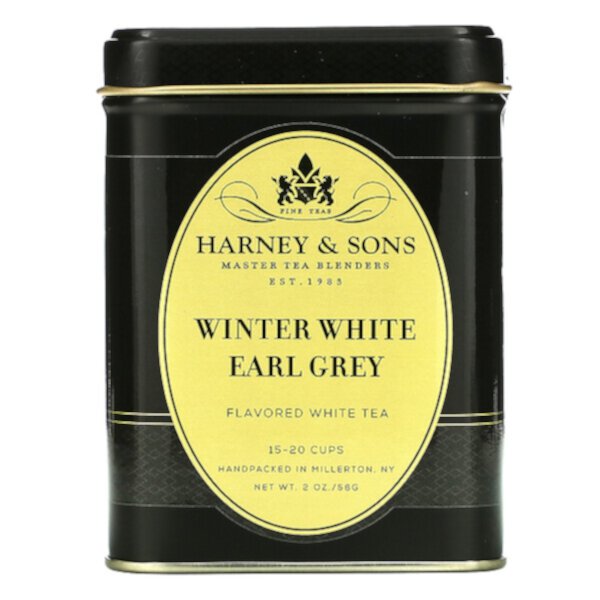 Зимний белый чай Earl Grey, 2 унции (56 г) Harney & Sons