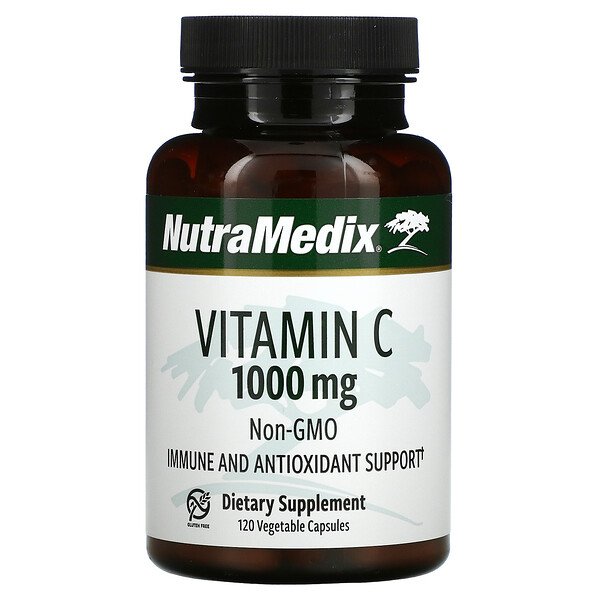 Витамин С, 1000 мг, 120 растительных капсул NutraMedix