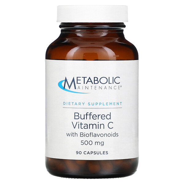 Буферизованный витамин C с биофлавоноидами - 500 мг - 90 капсул - Metabolic Maintenance Metabolic Maintenance