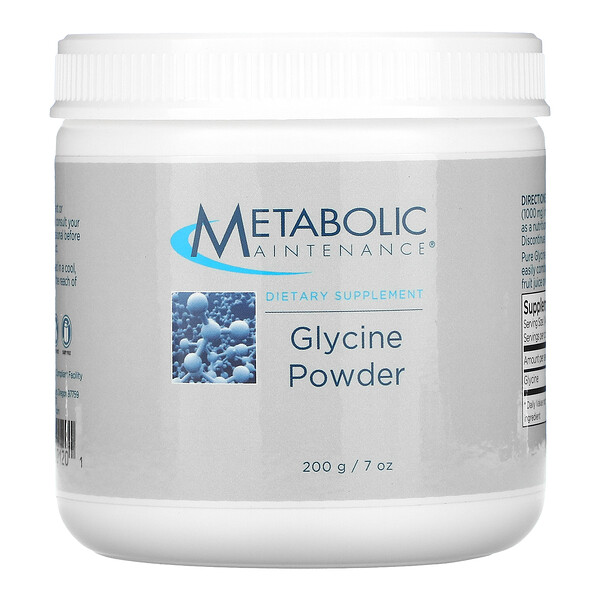 Глицин в порошке, 7 унций (200 г) Metabolic Maintenance