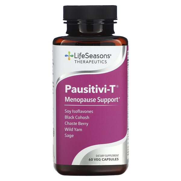 Pausitivi-T, Menopause Support, 60 Veg Capsules (Вегетарианские капсулы) LifeSeasons