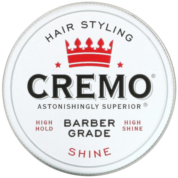 Помада для укладки волос Premium Barber Grade, блеск, 4 унции (113 г) Cremo
