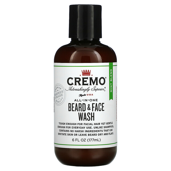 Универсальное средство для мытья бороды и лица, смесь мяты, 6 жидких унций (177 мл) Cremo