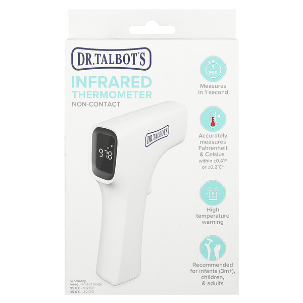 Infrared Thermometer, White, 1 Thermometer Dr. Talbot's