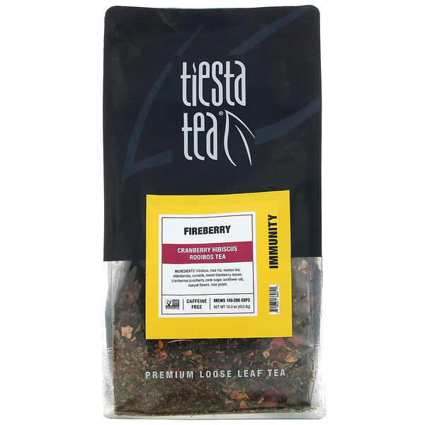 Рассыпной чай премиум-класса, Fireberry, без кофеина, 16,0 унций (453,6 г) Tiesta Tea Company