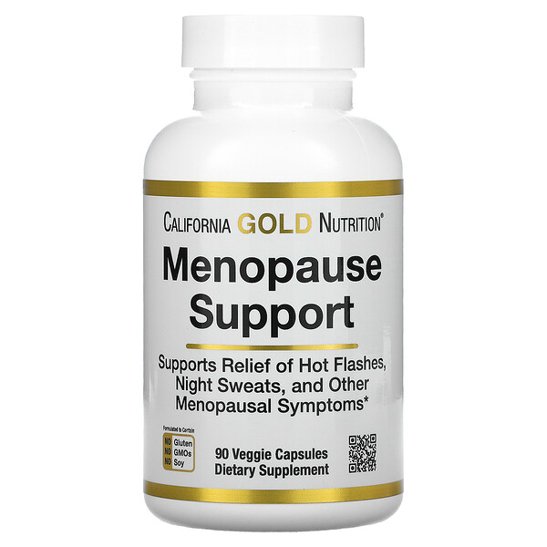 Поддержка менопаузы, 90 растительных капсул California Gold Nutrition