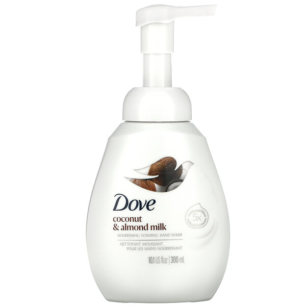 Питательная пена для мытья рук, кокосовое и миндальное молоко, 10,1 ж. унц. (300 мл) Dove