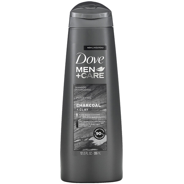 Men + Care, Очищающий шампунь, уголь + глина, 12 жидких унций (355 мл) Dove