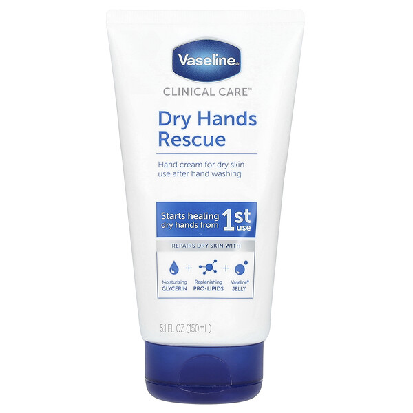 Clinical Care™, Dry Hands Rescue, Fragrance Free, 5.1 fl oz (150 ml) Vaseline