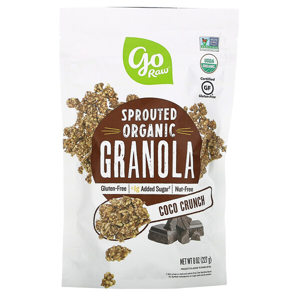 Sprouted Organic Granola, Coco Crunch, 8 унций (227 г) Go Raw