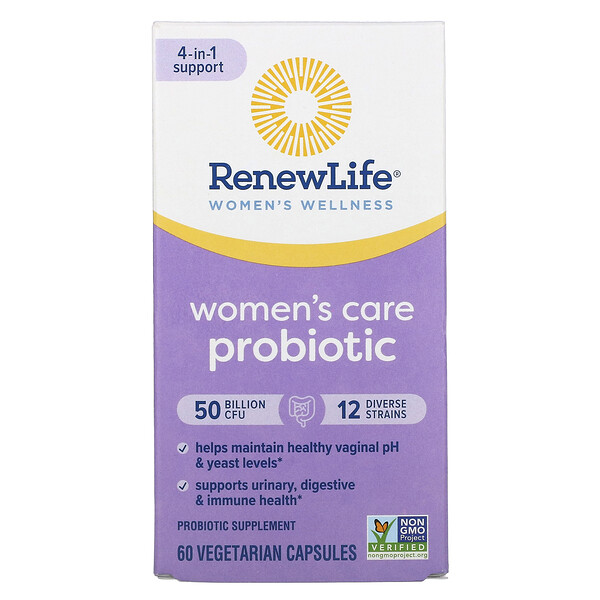 Ultimate Flora Женский вагинальный пробиотик, 50 миллиардов КОЕ, 60 вегетарианских капсул Renew Life