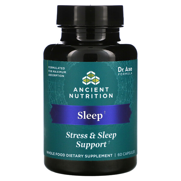 Поддержка сна, стресса и сна, 60 капсул Ancient Nutrition